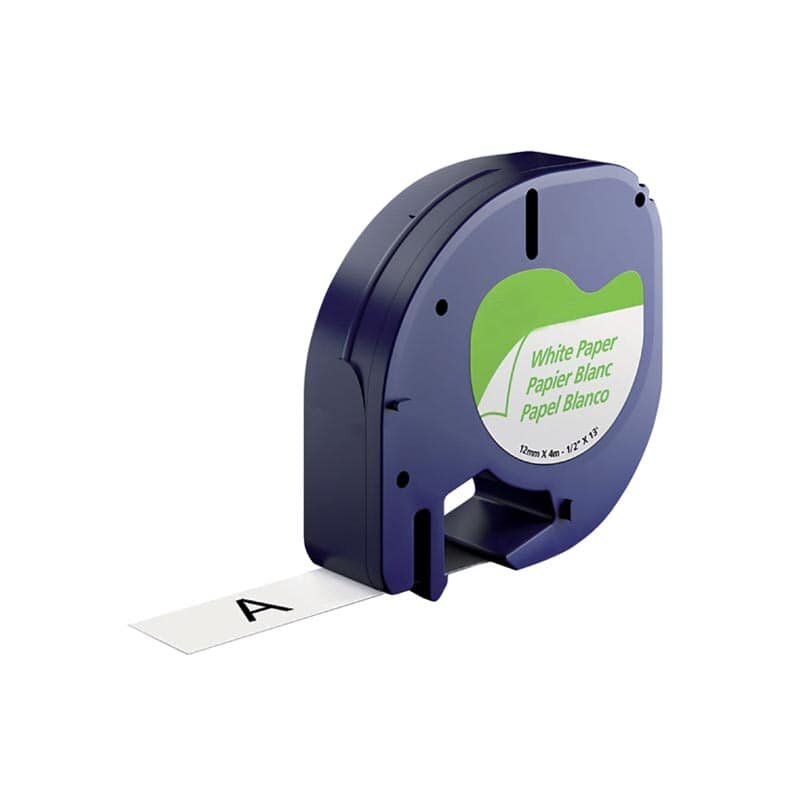 DYMO LetraTag 91200/S0721510 Labeltape Papier 12mm Zwart op Wit