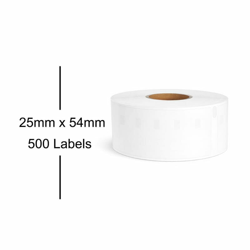 Dymo 11352 labels 25mmx54mm wit
