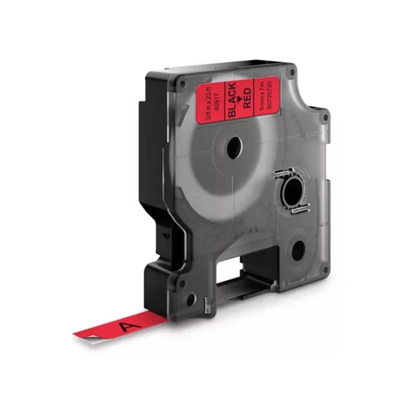 DYMO D1 40917/S0720720 Labeltape 9mm Zwart op Rood