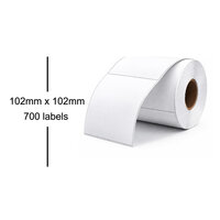 Zebra label 102x102mm 25mm kern