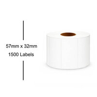 Zebra labels, 57 x 32mm, 1500 etiketten
