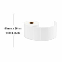 Brother BDE-1J026051-102 Labels, 51mmx26mm 1.900 labels