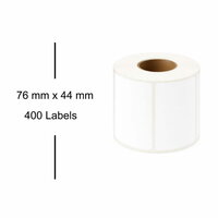 Brother BDE-1J044076-066 Labels, 76mmx44mm 400 Labels
