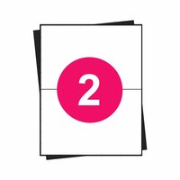 A4 stickervellen, 2 per vel, wit, permanent, 210mm x 148mm 100 sheets
