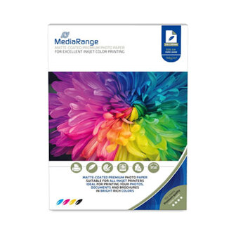 MediaRange Inkjet Foto Papier Matte-coated A4, 130 gr/m2, 100 Vel