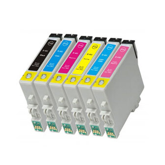 Huismerk Epson T0487 (C13T0487010) Inktcartridges Multipack 6 pack