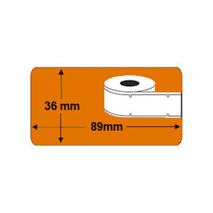 Huismerk DYMO 99012 / S0722400 Labels Oranje (89x36mm)