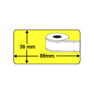 Huismerk DYMO 99012 / S0722400 Labels Geel (89x36mm)