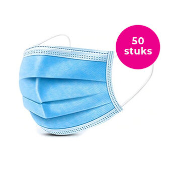 Mondkapjes (wegwerp - 3 laags) &ndash; set 50 stuks