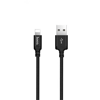 Hoco USB kabel lightning Zwart - 1mtr. (X14-L1B)