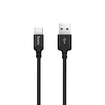 Hoco USB kabel USB-C Zwart - 2mtr. (X14-C2B)