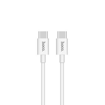 HOCO X23 USB-C naar USB-C 3.0A PD Snellader kabel 1 mtr - wit (X23CCW)