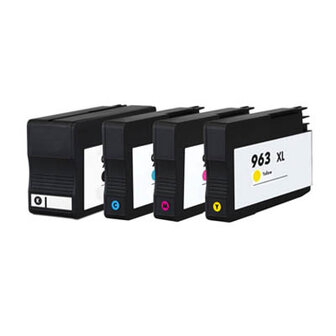 HP 963 XL Inktcartridges Multipack (zwart + 3 kleuren)
