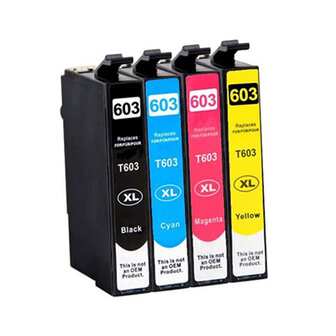 Epson 603XL Inktcartridges Multipack (zwart + 3 kleuren)