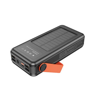 Hoco Portable Solar Powerbank 30000mAh met 4 kabels