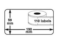 Huismerk DYMO 99019 / S0722480 Labels (190x59mm)