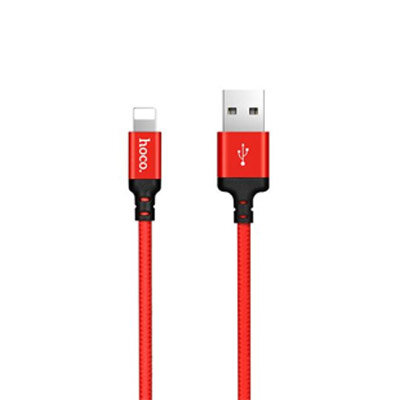 Hoco USB kabel lightning Rood - 2mtr. (X14-L2R)