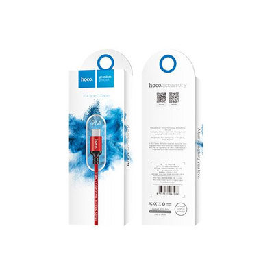 Hoco USB kabel USB-C Rood - 2mtr. (X14-C2R)