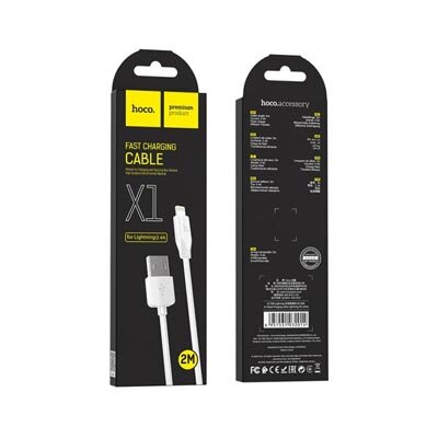 Hoco snellaad USB kabel lightning wit - 2mtr. (X1-L2R)