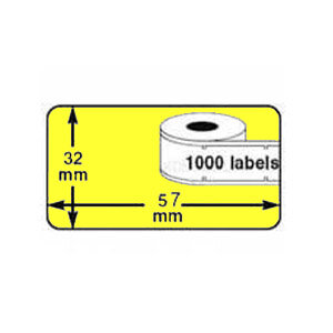 DYMO 11354 / S0722540 Labels (57x32mm) Geel