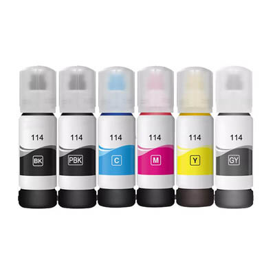 Epson 114 EcoTank Inkt Multipack (2 x zwart + 4 kleuren)