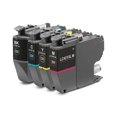 Brother LC-421 XL Inktcartridges Multipack (zwart + 3 kleuren)