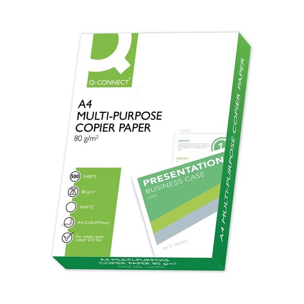 Q-CONNECT Kopieerpapier All-Round, A4, 80 g, pak van 500 vel