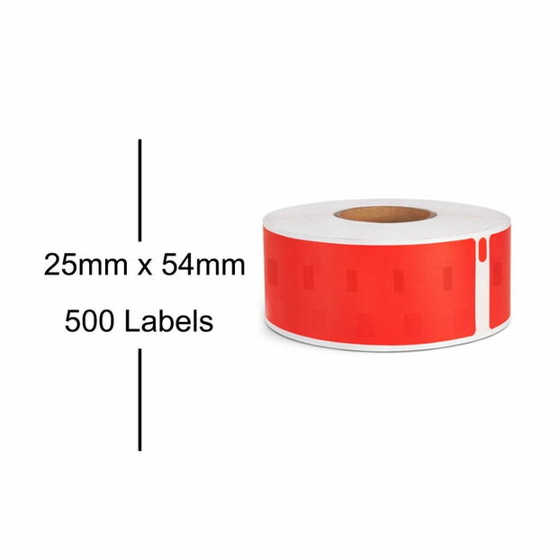 Dymo 11352 labels rood 