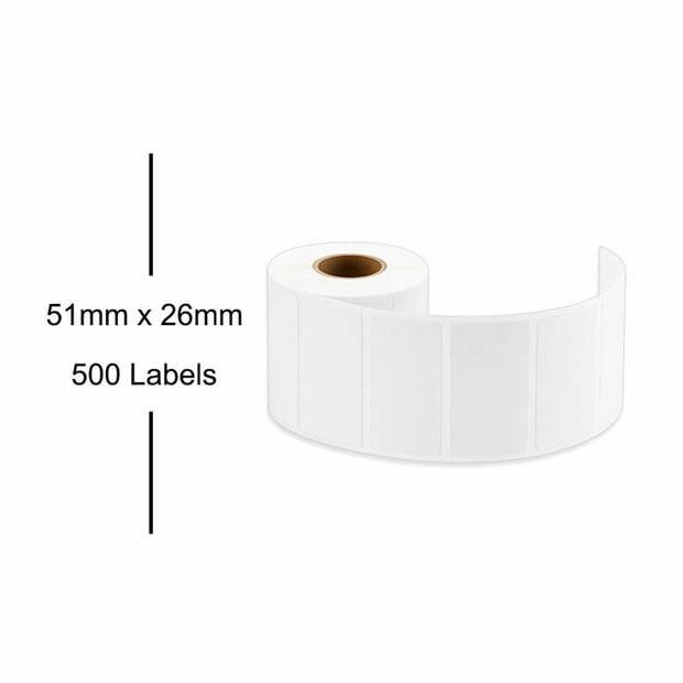 Brother BDE-1J026051-060 Labels, 51mmx26mm 500 labels
