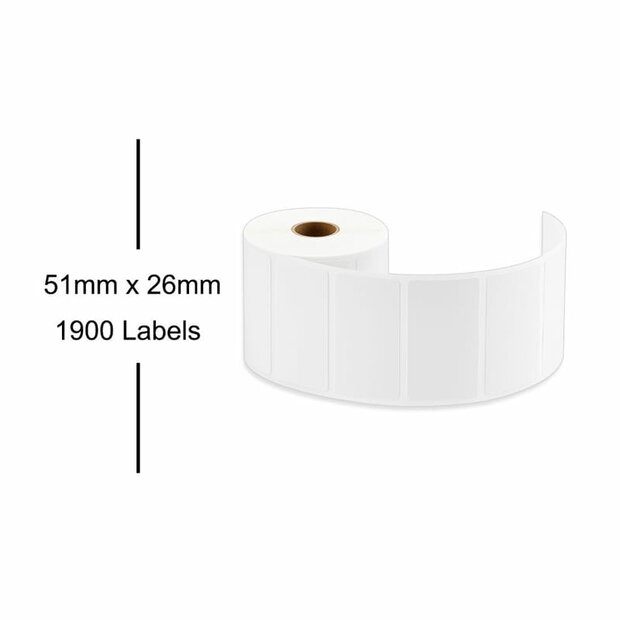 Brother BDE-1J026051-102 Labels, 51mmx26mm 1.900 labels
