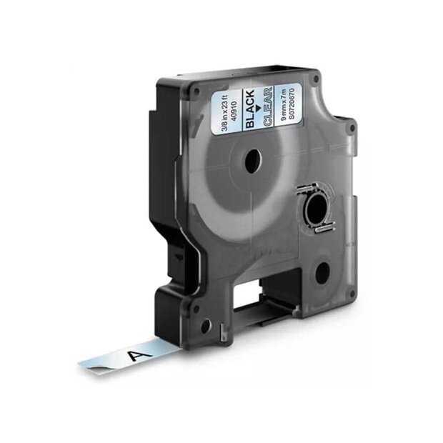 DYMO D1 40910/S0720670 Labeltape 9mm Zwart op Transparant