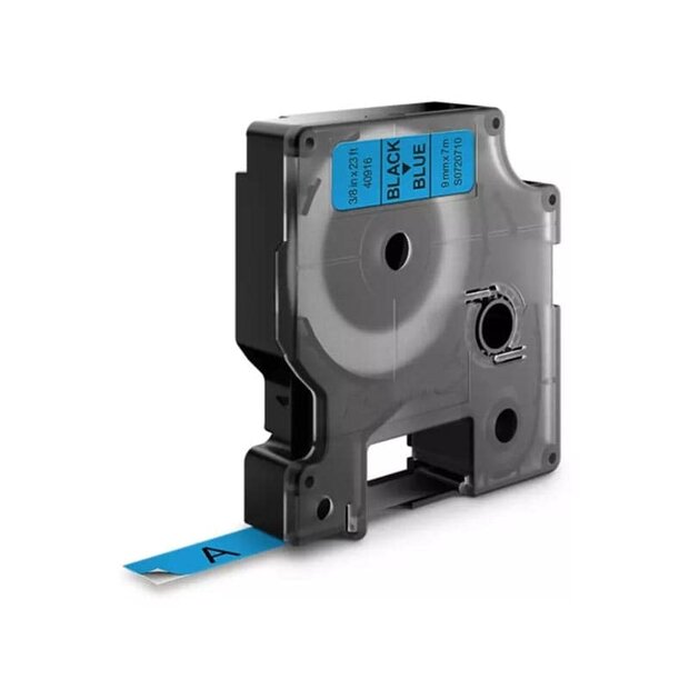 DYMO D1 40916/S0720710 Labeltape 9mm Zwart op Blauw