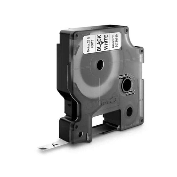 DYMO D1 43613/S0720780 Labeltape 6mm Zwart op Wit