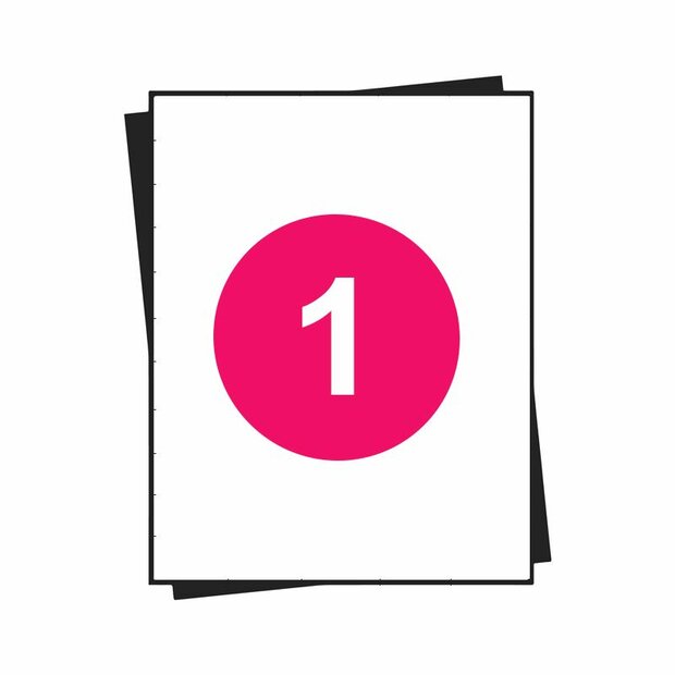  A4 stickervellen, 1 per vel, wit, permanent, 210mm x 297mm 100 sheets
