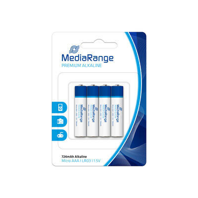 MediaRange Premium Alkaline Batterijen 1.5V LR6 Penlite AA (4 stuks)