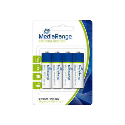 MediaRange Premium Oplaadbare Batterijen 1.2V HR6 Penlite AA (4 stuks)