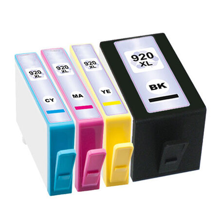 Huismerk HP 920 XL Inktcartridges Multipack (zwart + 3 kleuren)