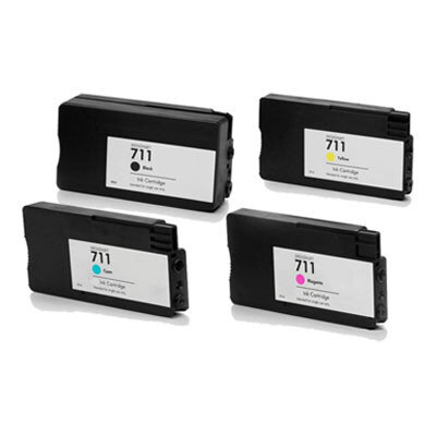 Huismerk HP 711 Inktcartridges Multipack (zwart + 3 kleuren)
