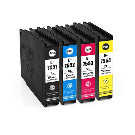 Huismerk Epson T7551-T7554 Inktcartridges Multipack (zwart + 3 kleuren)