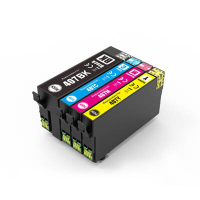 Huismerk Epson 407XL Inktcartridges Multipack (zwart + 3 kleuren)