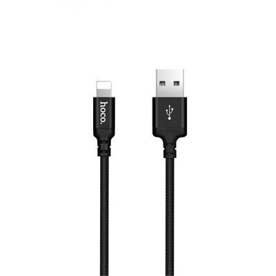Hoco USB kabel lightning Zwart - 2mtr (X14-L2B)