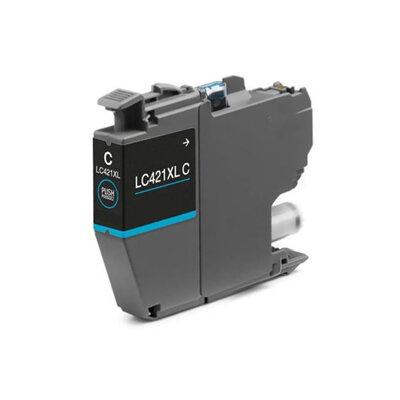 Huismerk Brother LC-421XLC Inktcartridge Cyaan Hoge Capaciteit