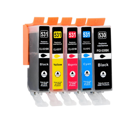 Huismerk Canon PGI-530/CLI-531 Inktcartridges Multipack (2x zwart + 3 kleuren)