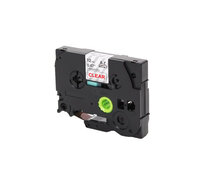 Huismerk Brother TZe-132 Labeltape 12mm Rood op Transparant afbeelding