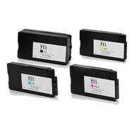 Huismerk HP 711 Inktcartridges Multipack (zwart + 3 kleuren) afbeelding