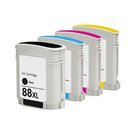 Huismerk HP 88 XL Inktcartridges Multipack (zwart + 3 kleuren) afbeelding