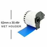 Huismerk Brother DK-22205 Continue Labels (62mm x 30,48m) Blauw
