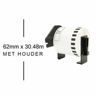 Huismerk Brother DK-22205 Continue Labels (62mm x 30,48m) Wit